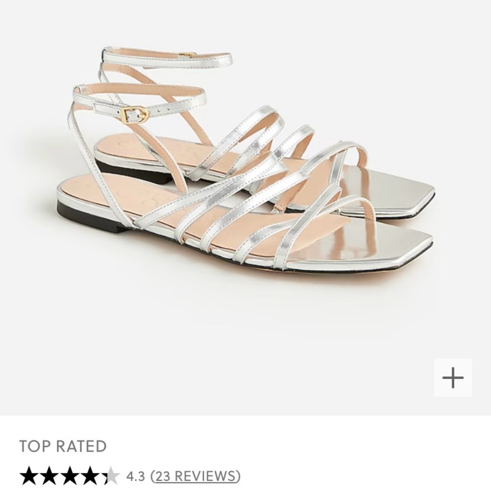 NIB silver Capri sandal J Crew